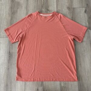 Caribbean Shirt Mens XL Burnt Orange Crewneck Short Sleeve Modal Blend Tee